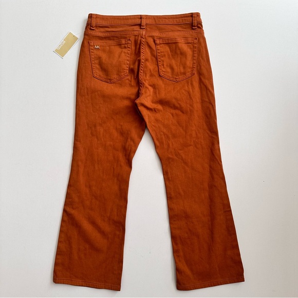 Michael Kors Rust Orange Wide Leg Jeans Crop Size - Picture 6 of 6